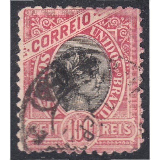 Brasil Brazil 90 1897 Nuevos grabados Libertad Liberty usado Brasil Brazil 90 1897 Nuevos grabados Libertad Liberty usado