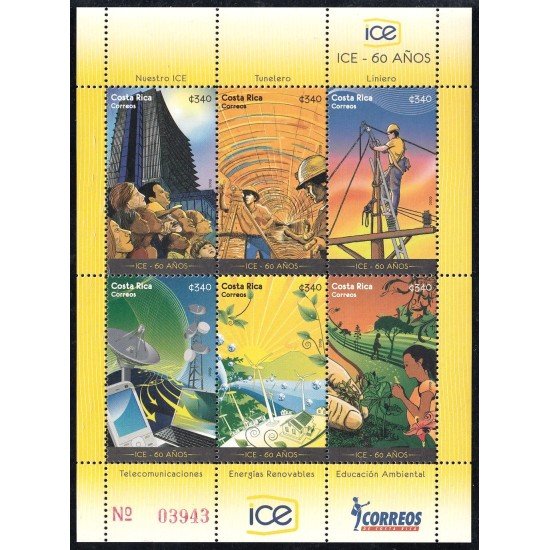 Costa Rica 890/95 2009 60 Años del Instituto Costariquense de Electricidad MNH Costa Rica 890/95 2009 60 Años del Instituto Costariquense de Electricidad MNH