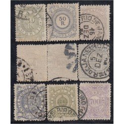 Brasil Brazil 59/67 1884/88 Serie antigua cifras usados Brasil Brazil 59/67 1884/88 Serie antigua cifras usados