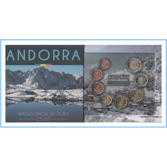 Andorra 2020 Cartera Oficial Euros € La moneda de Andorra Andorra 2020 Cartera Oficial Euros € La moneda de Andorra