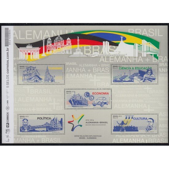 Brasil Brazil 3299/03 2013 Relaciones diplomáticas Alemania - Brasil MNH