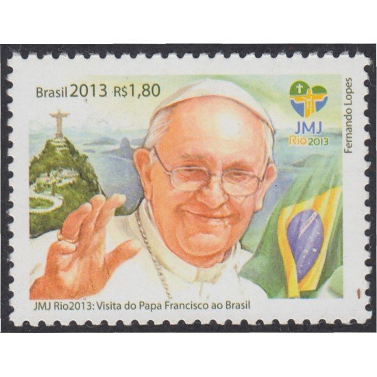Brasil Brazil 3291 2013 Visita del Papa Francisco a Brasil MNH Brasil Brazil 3291 2013 Visita del Papa Francisco a Brasil MNH