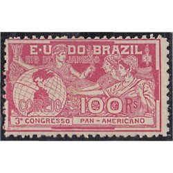 Brasil Brazil 126 1906 3º Congreso Panamericano en Río de Janeiro MH Brasil Brazil 126 1906 3º Congreso Panamericano en Río de Janeiro MH