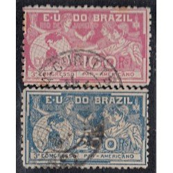 Brasil Brazil 126/27 1906 3º Congreso Panamericano en Río de Janeiro usados Brasil Brazil 126/27 1906 3º Congreso Panamericano en Río de Janeiro usados