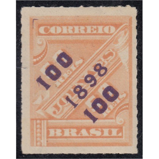 Brasil Brazil 91 1898 Sello de periódico de 1889 sobreimpreso MNH