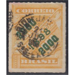 Brasil Brazil 99 1898 Sello de periódico de 1889 sobreimpreso usado