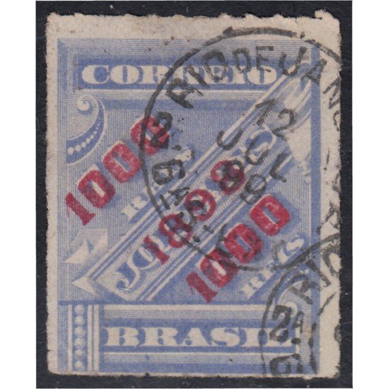 Brasil Brazil 98 1898 Sello de periódico de 1889 sobreimpreso usado Brasil Brazil 98 1898 Sello de periódico de 1889 sobreimpreso usado