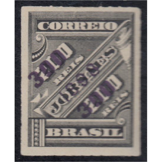 Brasil Brazil 93 1898 Sello de periódico de 1889 sobreimpreso MH