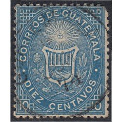 Guatemala 3 1871 Escudos Shields usado Guatemala 3 1871 Escudos Shields usado