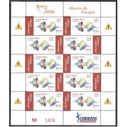 Costa Rica 791a 2006 Minipliego Serie América UPAEP. Ahorro de Energía MNH Costa Rica 791a 2006 Minipliego Serie América UPAEP. Ahorro de Energía MNH