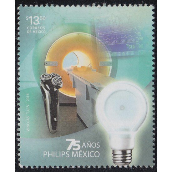 México 2861 2014 75 Años de la instalación de Phillips en México MNH México 2861 2014 75 Años de la instalación de Phillips en México MNH