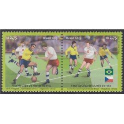 Brasil Brazil 3287/88 2013 Final de la copa del mundo de fútbol 1962 MNH