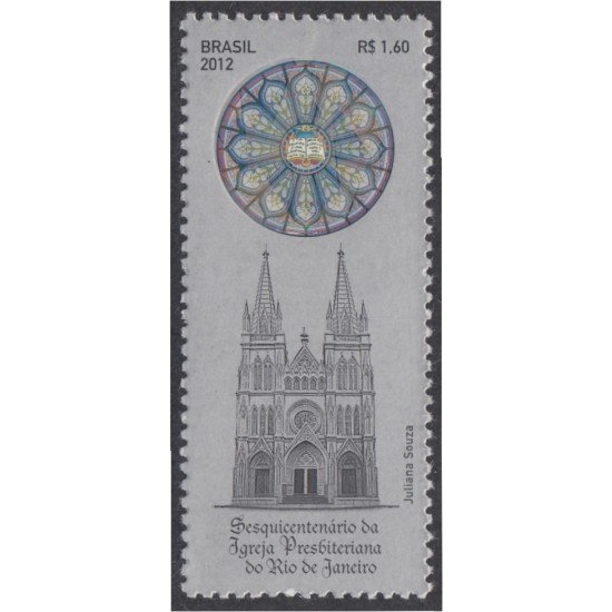 Brasil Brazil 3195 2012 150 Años de la Iglesia Presbiteriana de Río de Janeiro MNH