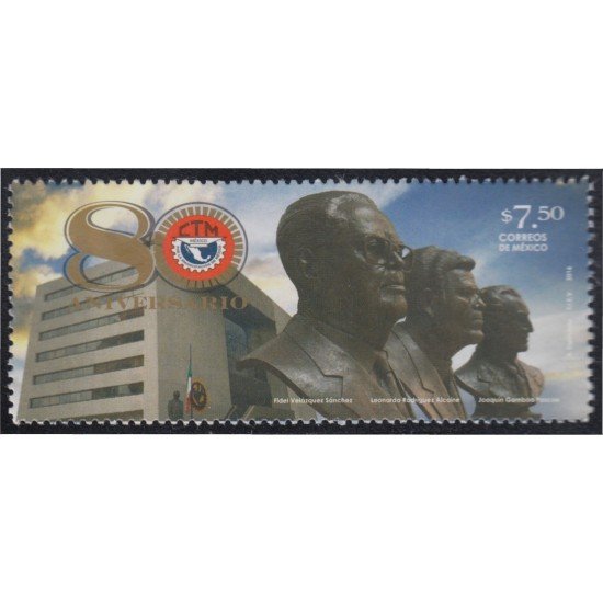 México 3007 2016 80º Aniversario de la Confederación de trabajadores de México MNH México 3007 2016 80º Aniversario de la Confederación de trabajadores de México MNH