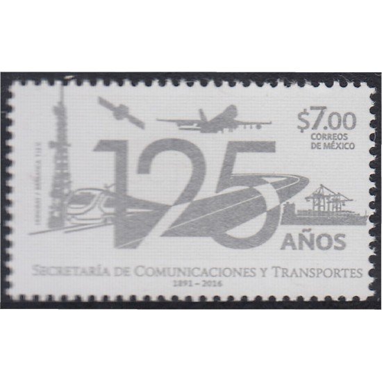 México 2988 2016 125º Aniversario de la Secretaría de Comunicaciones y de Transporte MNH