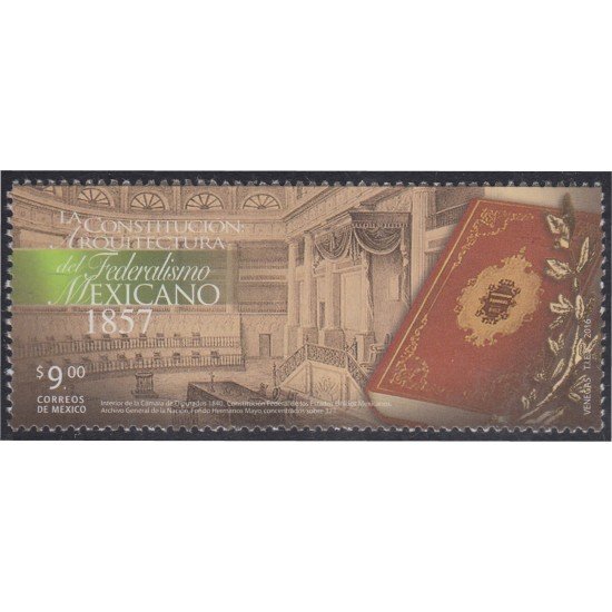 México 2977 2016 Constitución Política de República mexicana de 1857 MNH