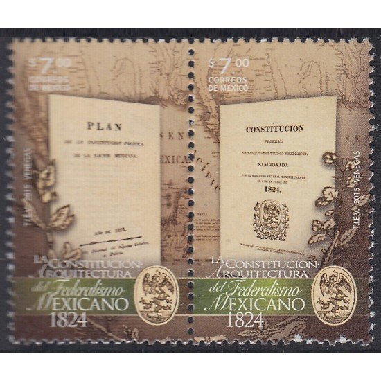 México 2936/37 2015 Constitución de 1824 de México MNH