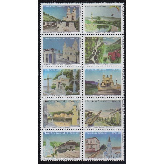 Brasil Brazil 3461/70 2015 Circuitos de agua MNH