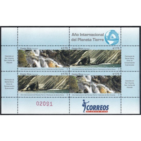 Costa Rica 867/68 2008 Minipliego Año Internacional del Planeta Tierra MNH Costa Rica 867/68 2008 Minipliego Año Internacional del Planeta Tierra MNH