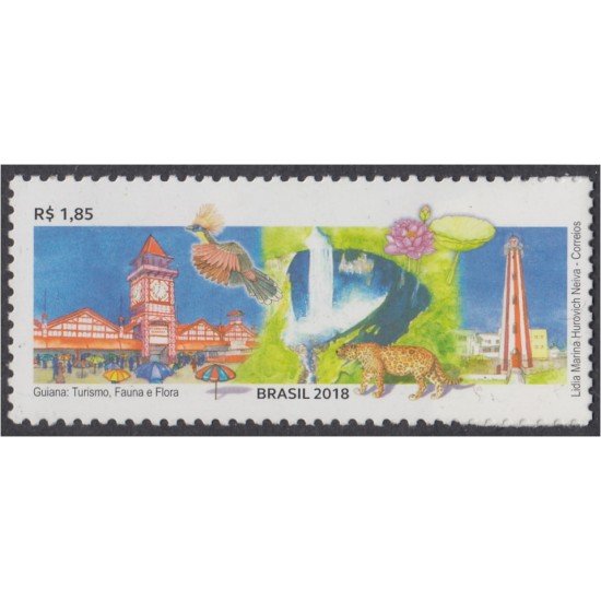 Brasil Brazil 3722 2018 Guiana turismo fauna y flora MNH Brasil Brazil 3722 2018 Guiana turismo fauna y flora MNH