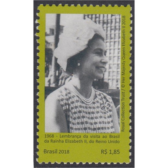 Brasil Brazil 3717 2018 Visita de la Reina Isabel II a Brasil MNH