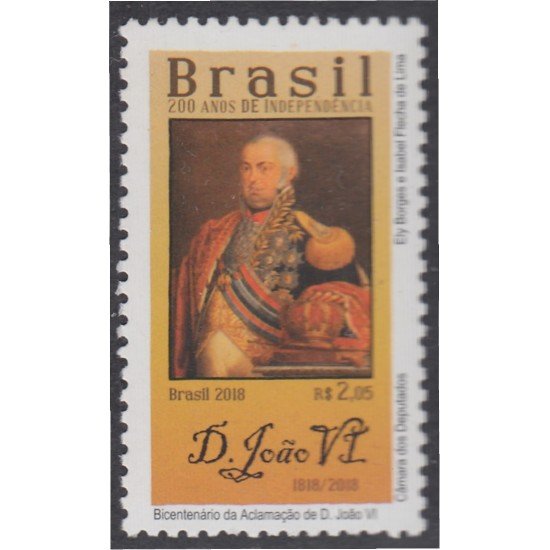 Brasil Brazil 3679 2018 200 años de Independencia Joao VI MNH Brasil Brazil 3679 2018 200 años de Independencia Joao VI MNH