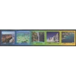 Brasil Brazil 3645/49 2017 Lugares turísticos MNH