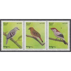 Brasil Brazil 3627/29 2017 Aves brasileñas MNH