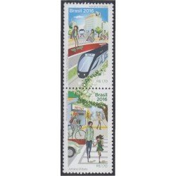 Brasil Brazil 3593/94 2016 Movilidad sustentable MNH