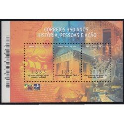 Brasil Brazil HB 160 2013 Correos 350 Años de Historia MNH