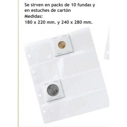 Pardo 78600 Pack de 10 Fundas Hojas monedas 12 compartimentos Pardo 78600 Pack de 10 Fundas Hojas monedas 12 compartimentos