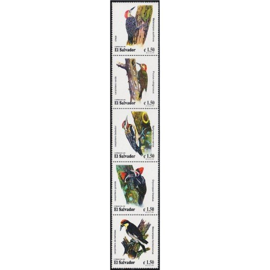El Salvador 1436/40 2000 Fauna. Pájaros MNH El Salvador 1436/40 2000 Fauna. Pájaros MNH