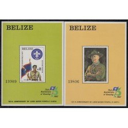 Belize HB 20/21 1982 125 Aniversario del nacimiento de lord Baden Powells MNH