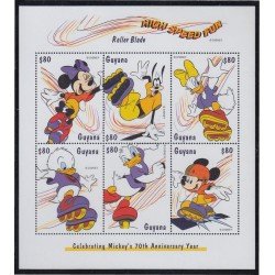 Guyana 4737/42 1999 70 Aniversario de Mickey Mouse MNH Guyana 4737/42 1999 70 Aniversario de Mickey Mouse MNH