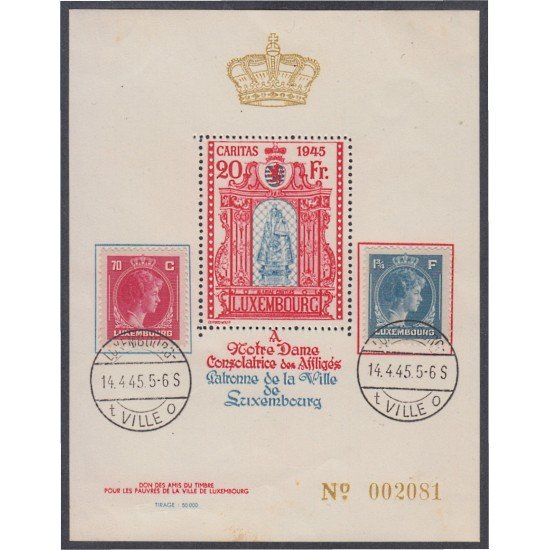 Hojita Recuerdo 1945 Cáritas usada Hojita Recuerdo 1945 Cáritas usada