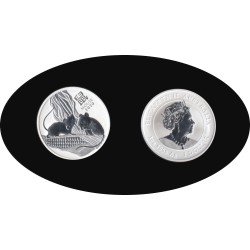 Australia 1 OZ onza  2020 Año de la rata 1$ Plata Ag