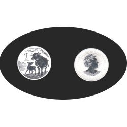 Australia  1 OZ onza 2021 Año del Buey Year of the ox 1$ Plata Ag 