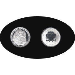 Rep. del Congo 2019 1 OZ onza CFA Gorila Gorila 5000 francos Plata Ag