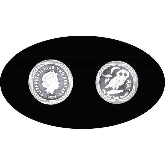 Niue 1 OZ onza 2021 Lechuza 2$  Plata Ag