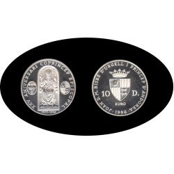 Andorra 1996  XXV Aniversario Coprinced Episcopal Plata Ag 