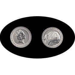Australia 1997 10$ Puente del puerto de Sidney Plata Ag