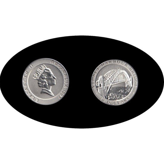 Australia 1997 10$ Puente del puerto de Sidney Plata Ag Australia 1997 10$ Puente del puerto de Sidney Plata Ag