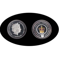 Australia 1 OZ onza 2003 Corona 1$ Color Plata Ag Australia 1 OZ onza 2003 Corona 1$ Color Plata Ag