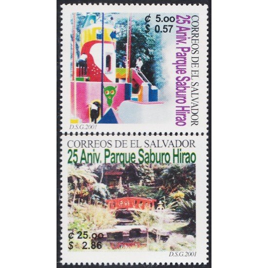 El Salvador 1481/82 2000 25 Años del Parque Saburo Hirao MNH El Salvador 1481/82 2000 25 Años del Parque Saburo Hirao MNH