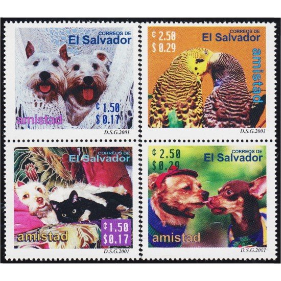 El Salvador 1483/86 2000 Animales  MNH