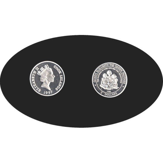 Cook Islands 1997 2 dólares 19,98 g Reina Elizabeth Plata Cook Islands 1997 2 dólares 19,98 g Reina Elizabeth Plata