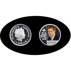 Australia 1 OZ onza 2005 Príncipe Henry de Gales 1$ Color Plata Ag Australia 1 OZ onza 2005 Príncipe Henry de Gales 1$ Color Plata Ag