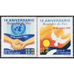 El Salvador 1497/98 2002 10 Años de Acuerdos de Paz MNH El Salvador 1497/98 2002 10 Años de Acuerdos de Paz MNH