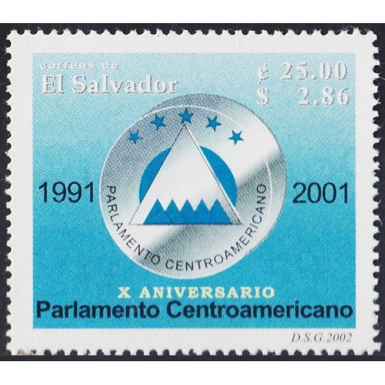 El Salvador 1514 2002 X Años del parlamento Centroamericano MNH