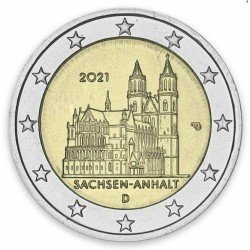 Alemania 2021 2 € euros conm. Sachsen-Anhalt Magdeburgo ( 5 cecas )